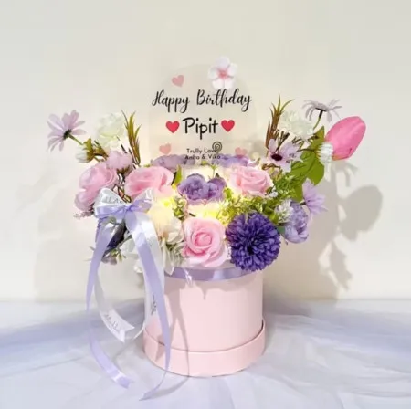 Bloom Box Akrilik Ucapan Ulang Tahun Banyuasin